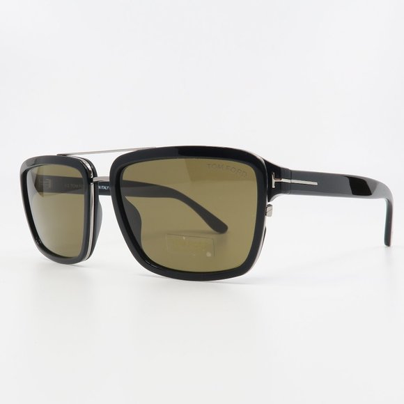 Tom Ford TF780 01J New Black/ Brown ANDERS Men's Sunglasses 58mm with box - Picture 5 of 7